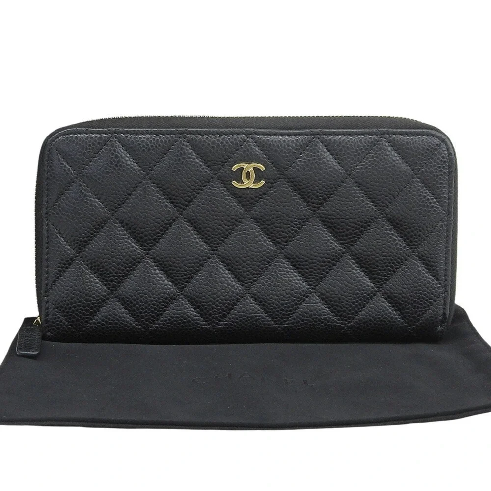 CHANEL Black Logo Wallet