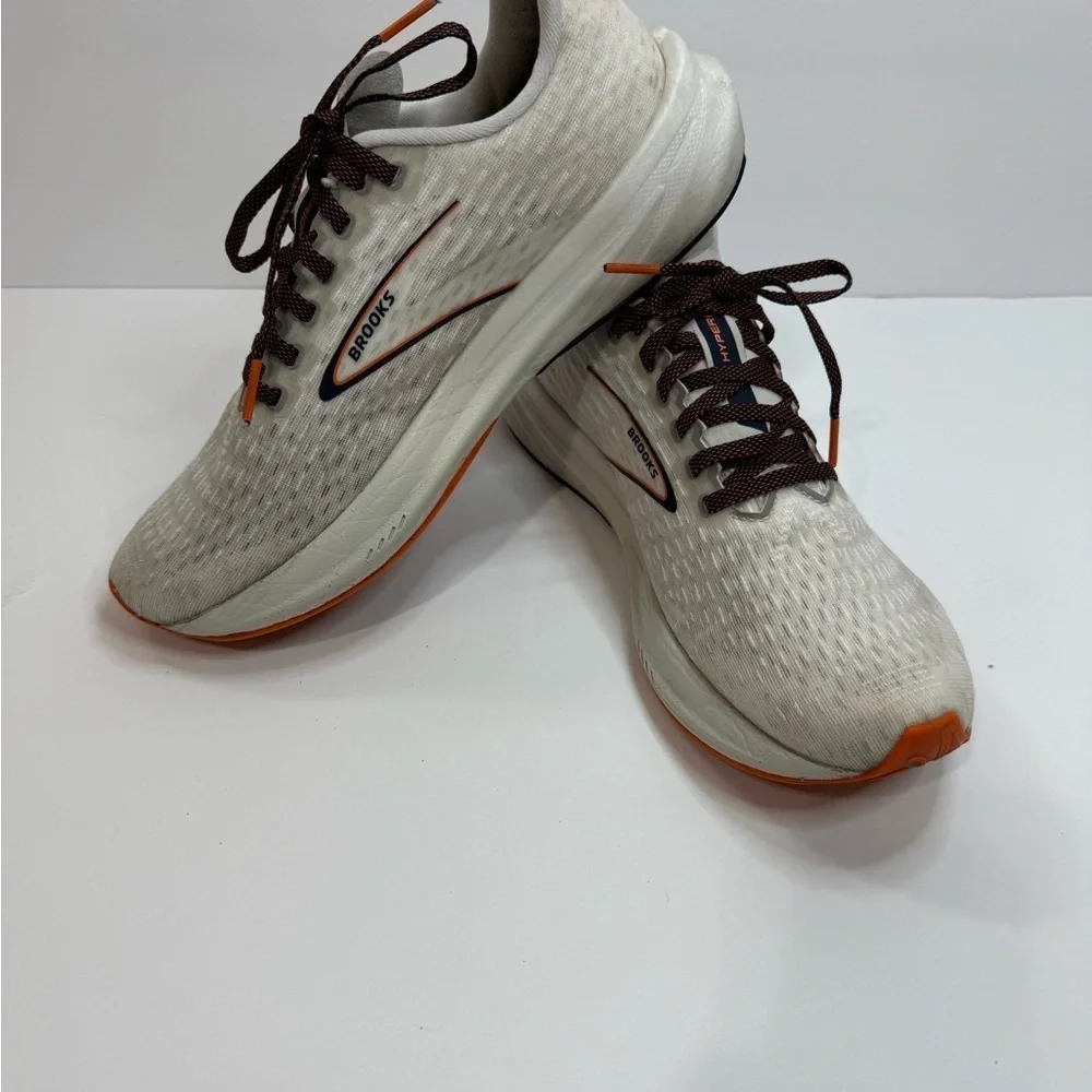 Brooks Athletic Shoes in Cream and Orange