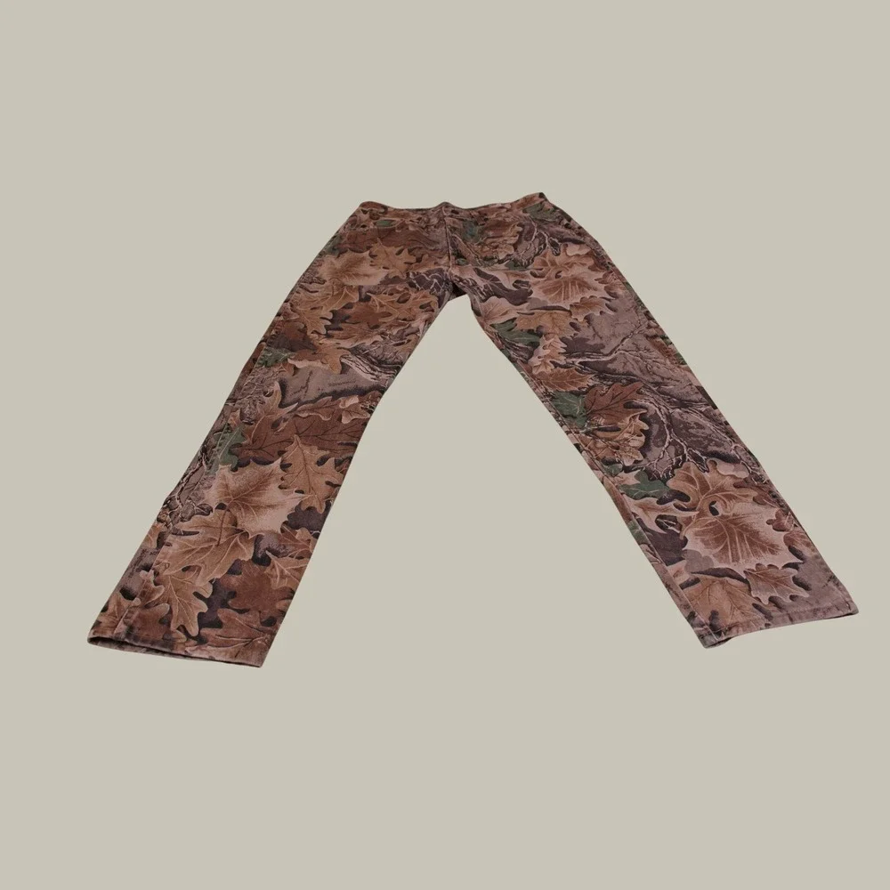 Vintage Wrangler Rugged Wear Mens Camo Pants 34x32 Advantage Timber Real Tree