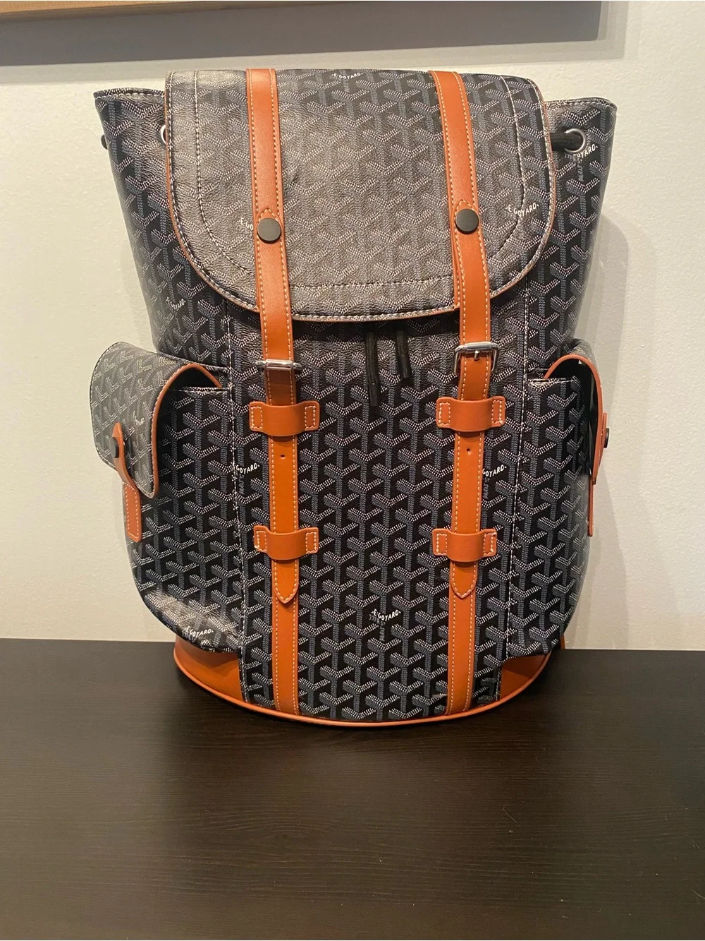 Designer Goyard-Navy and Black Backpack