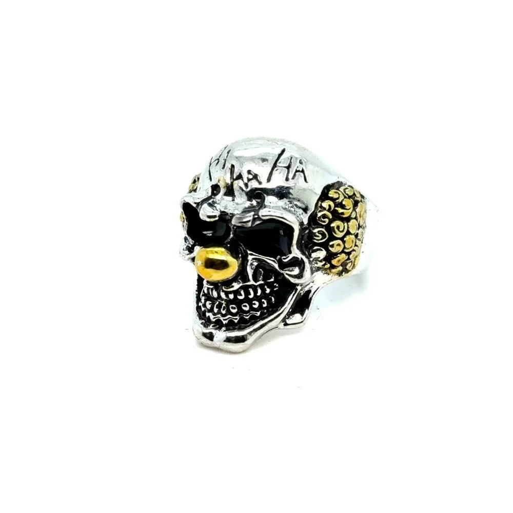 Yellow Nose‎ Smiling Skull Ring