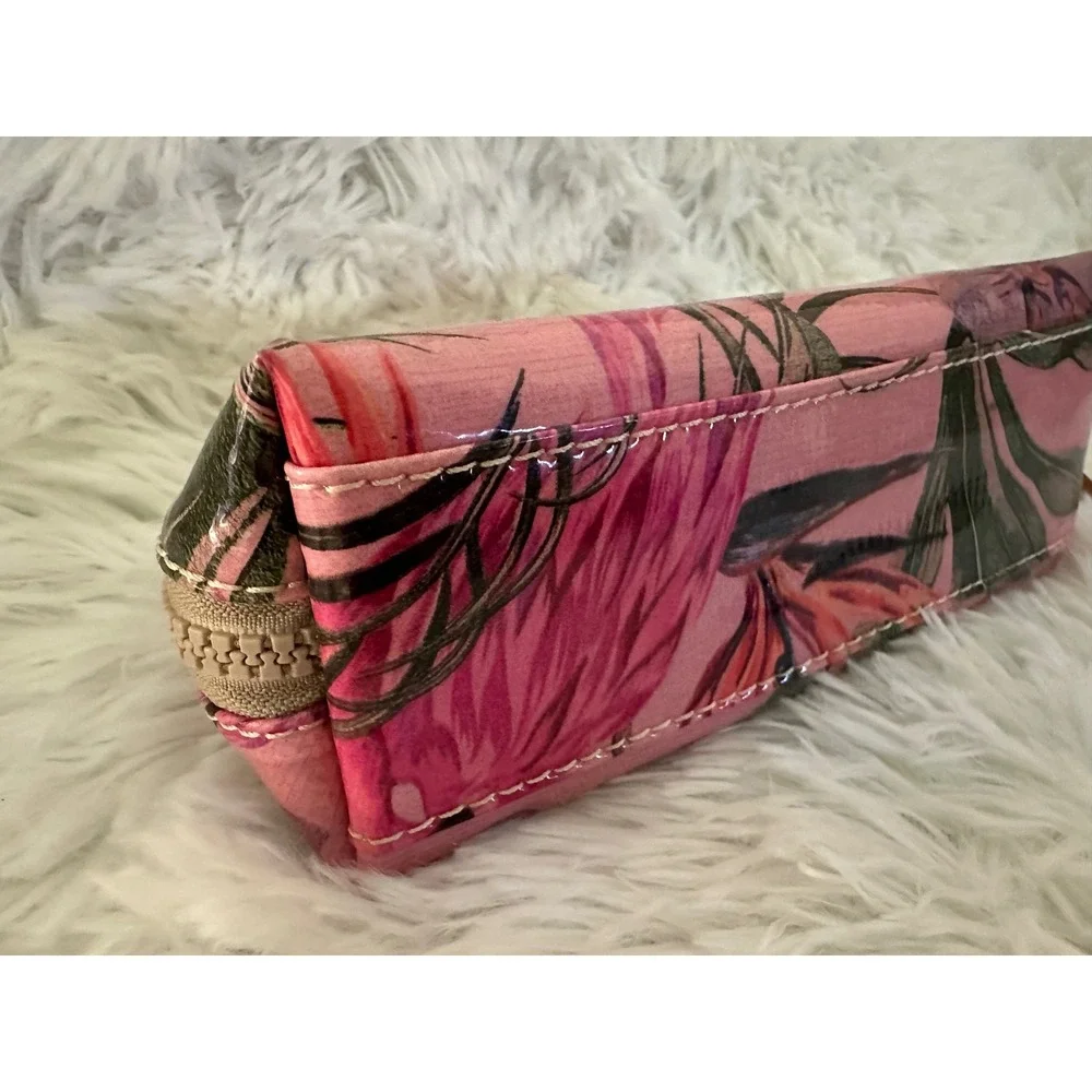 Consuela Brynn Flamingo Cosmetic Toiletry Makeup Bag Case Pouch Rare‎ HTF