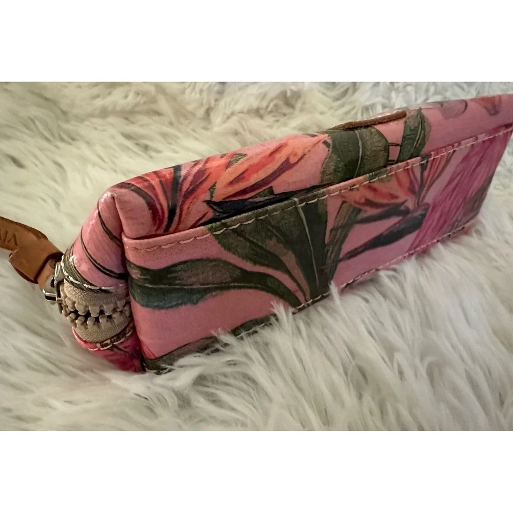 Consuela Brynn Flamingo Cosmetic Toiletry Makeup Bag Case Pouch Rare‎ HTF