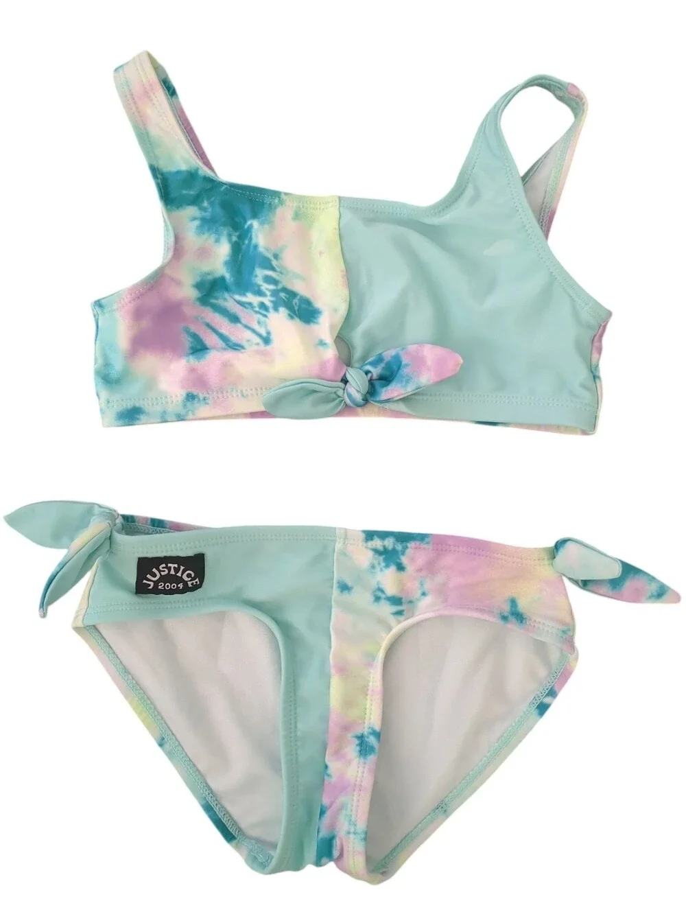 Two Sets Justice Girls 2-Piece Swimsuits (Size S/7/8)
