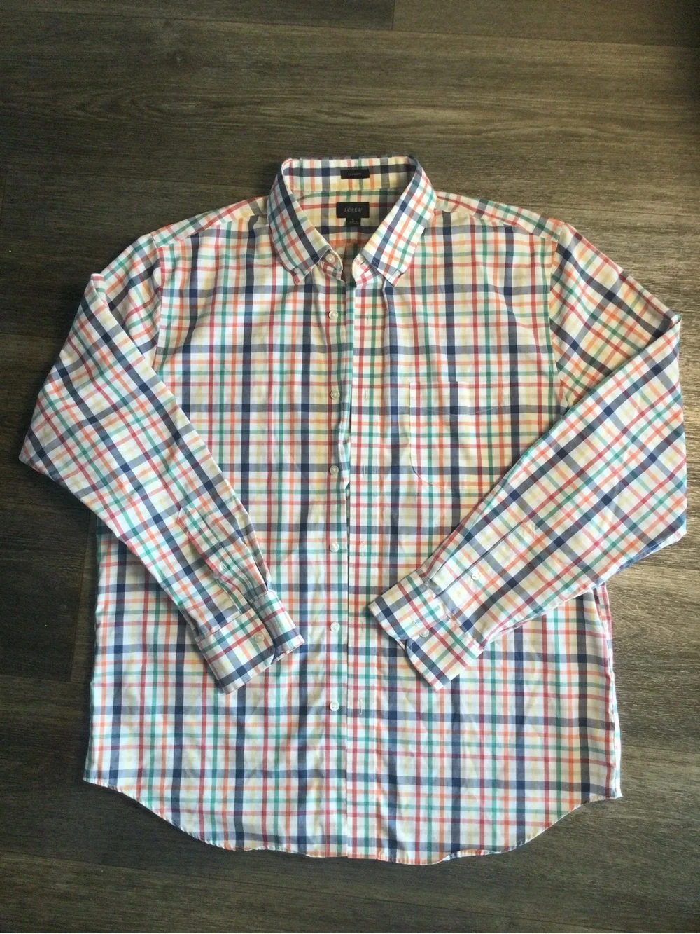J. Crew Multicolor Plaid Long-Sleeve Button-Down Shirt
