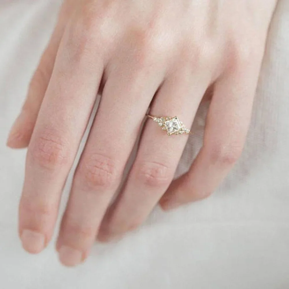 ❤️14K GOLD stone cubic