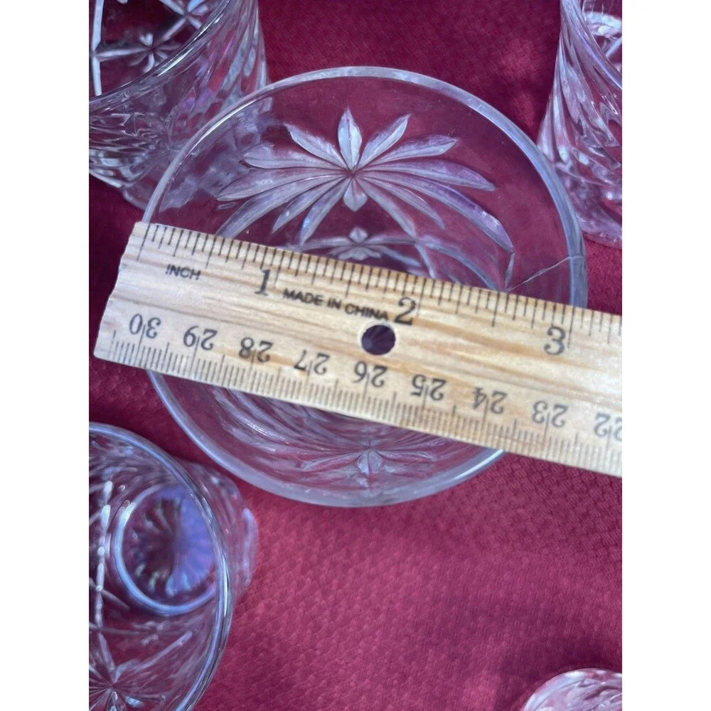 7 Anchor Hocking Clear Oatmeal Flared 3” Tumbler Glass Vintage