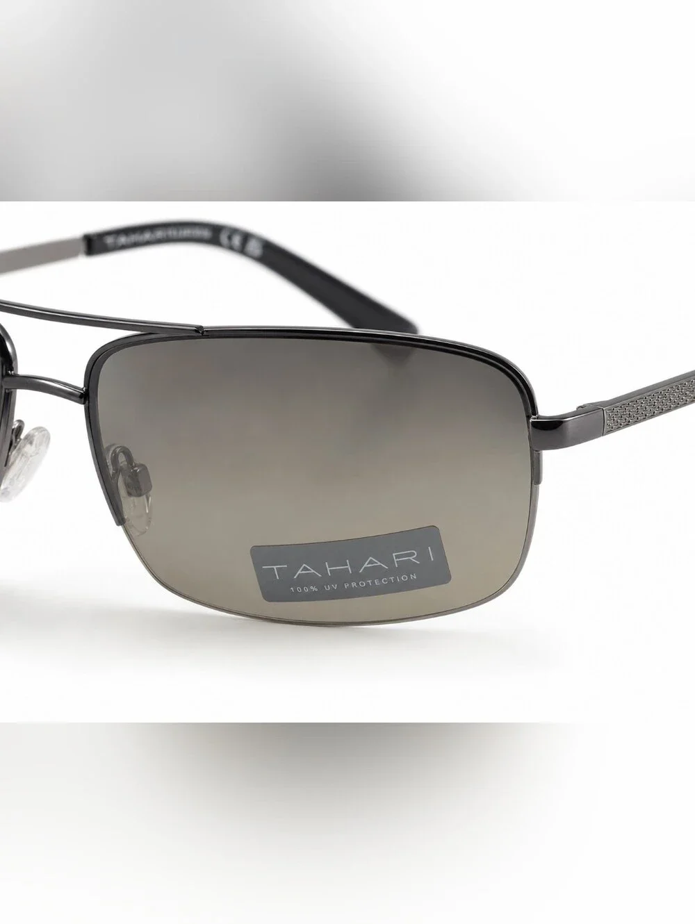 Tahari gunmetal shield
