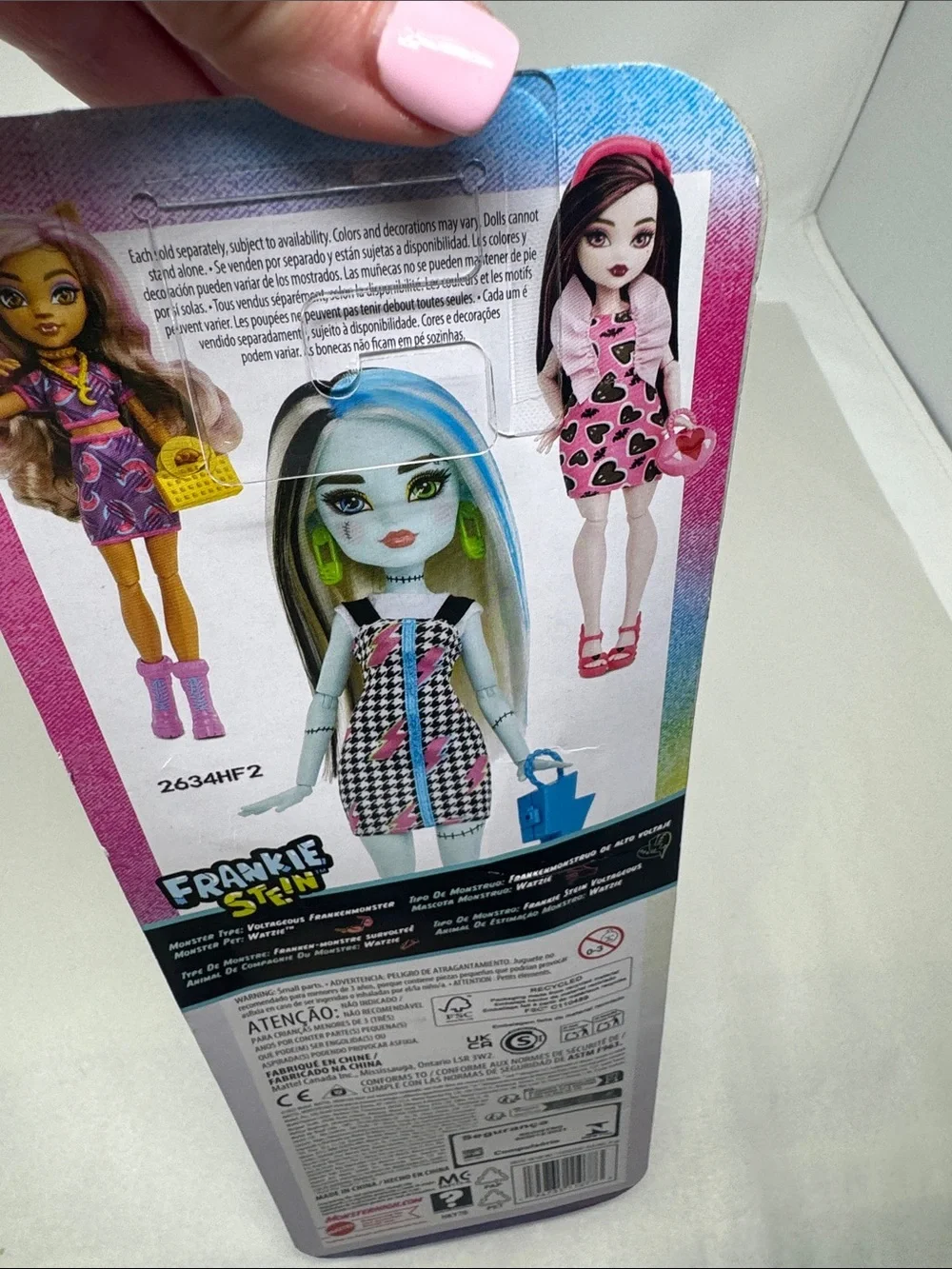 MATTEL MONSTER HIGH FRANKIE STEIN DOLL FIGURINE FIGURE PURSE