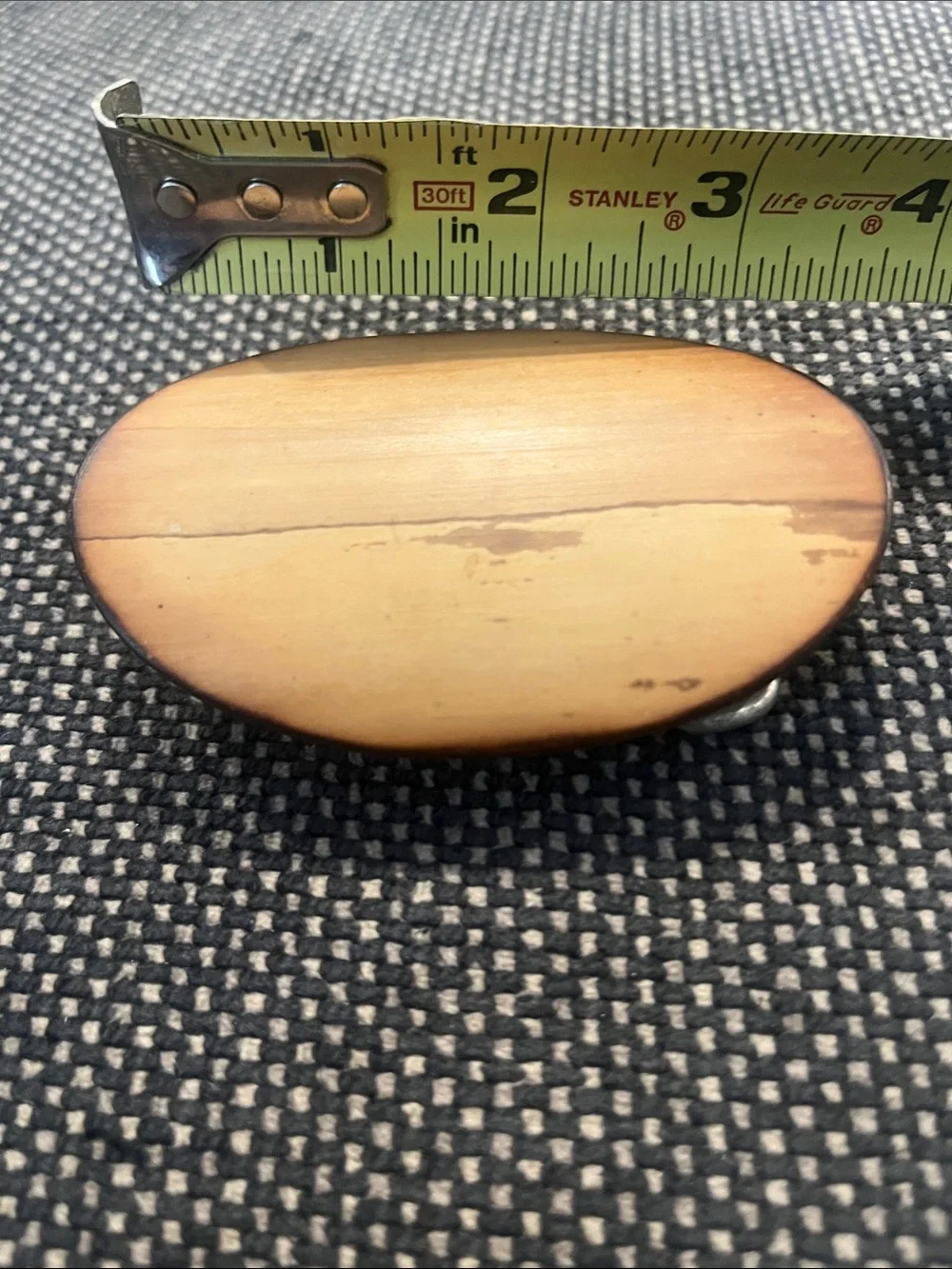 Tan/Brown Oval Belt Buckle from PR