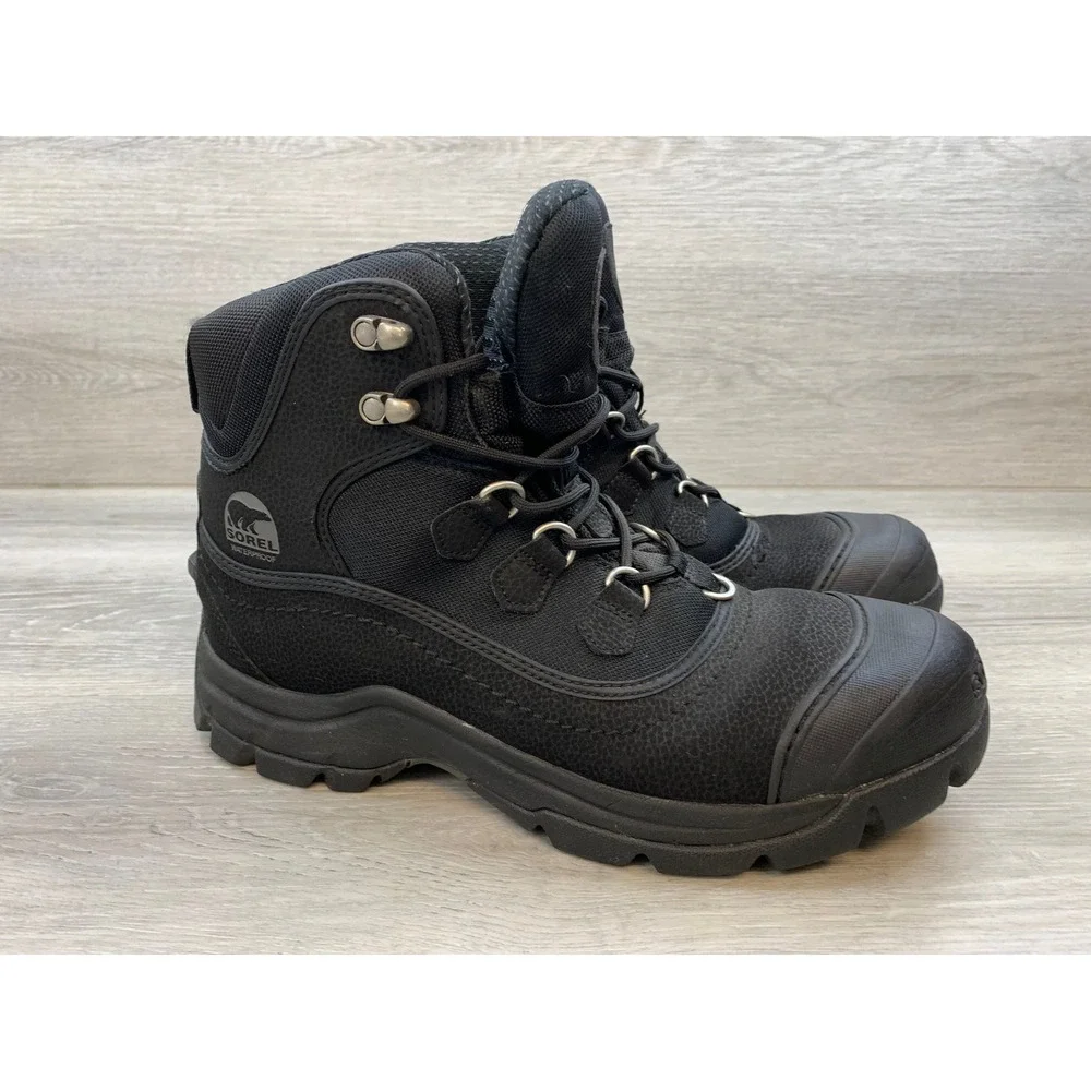 Sorel Conquest Men's Black Waterproof Thinsulate Winter Boots 10 Shoes