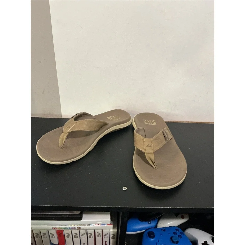 Reef Santa Ana Men's Flip-Flop Sandals - Tan Size 8