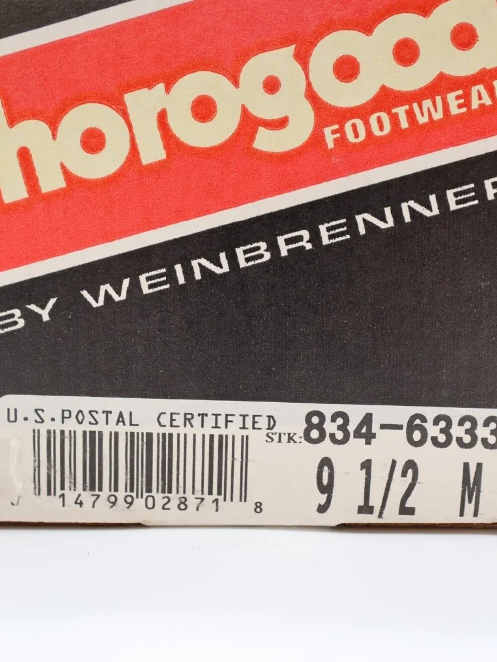 Thorogood Postal Oxford Shoes 9.5 Black Leather USA Made NOS 834-6333