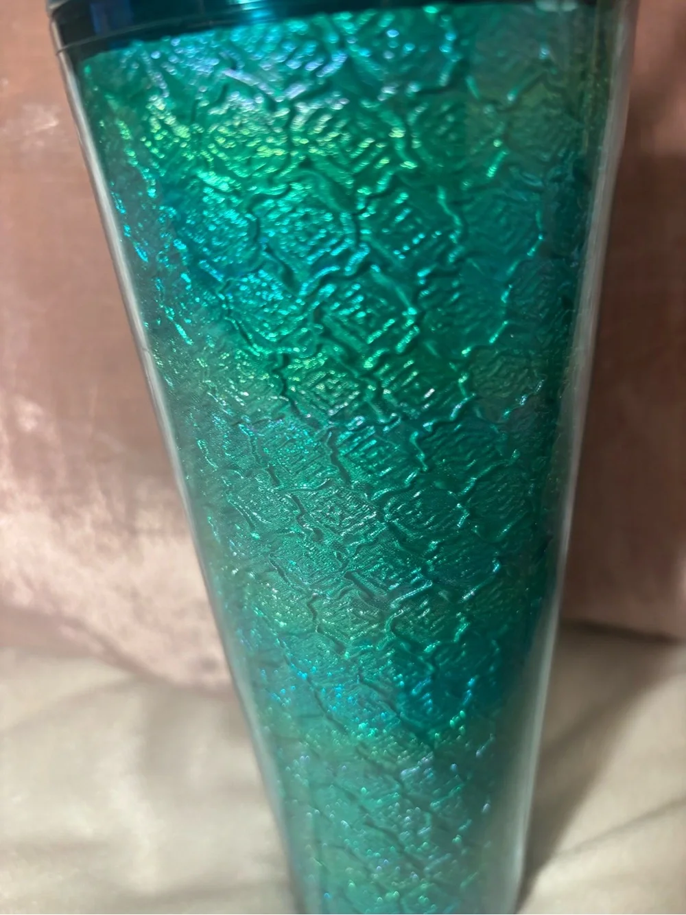 Starbucks iridescent teal