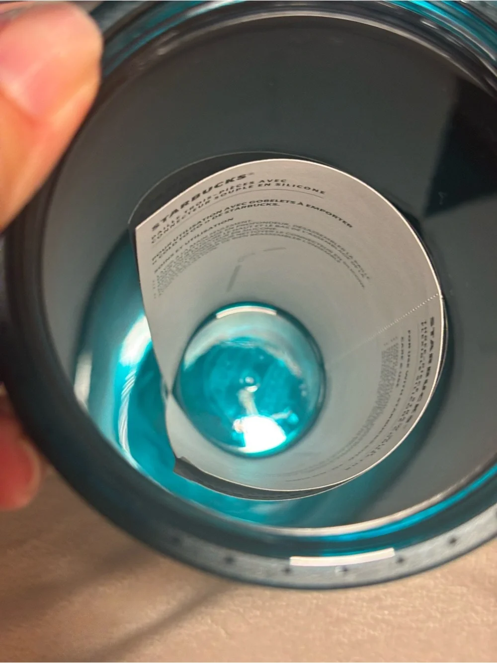 Starbucks iridescent teal