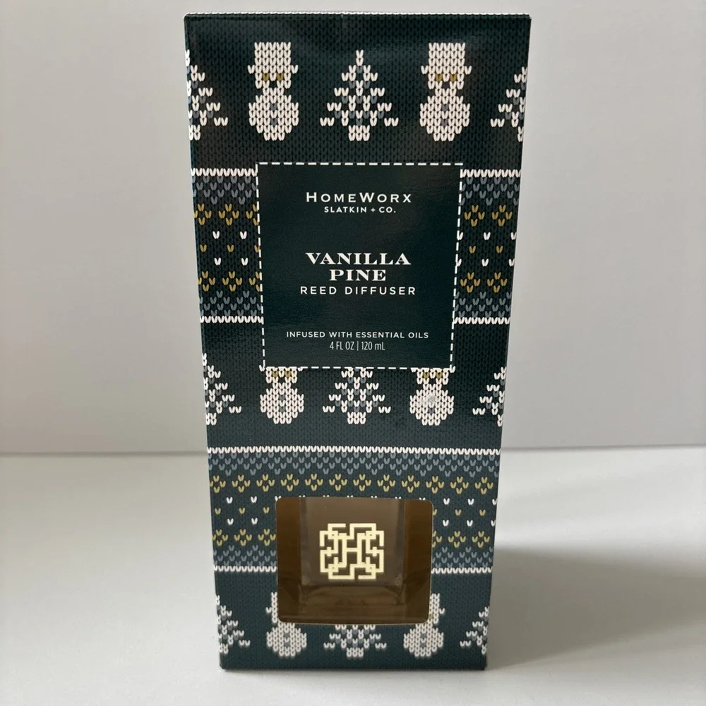 HOMEWORX by Harry Slatkin‎ Vanilla Pine Reed Diffuser 4oz Essential Oils Infused