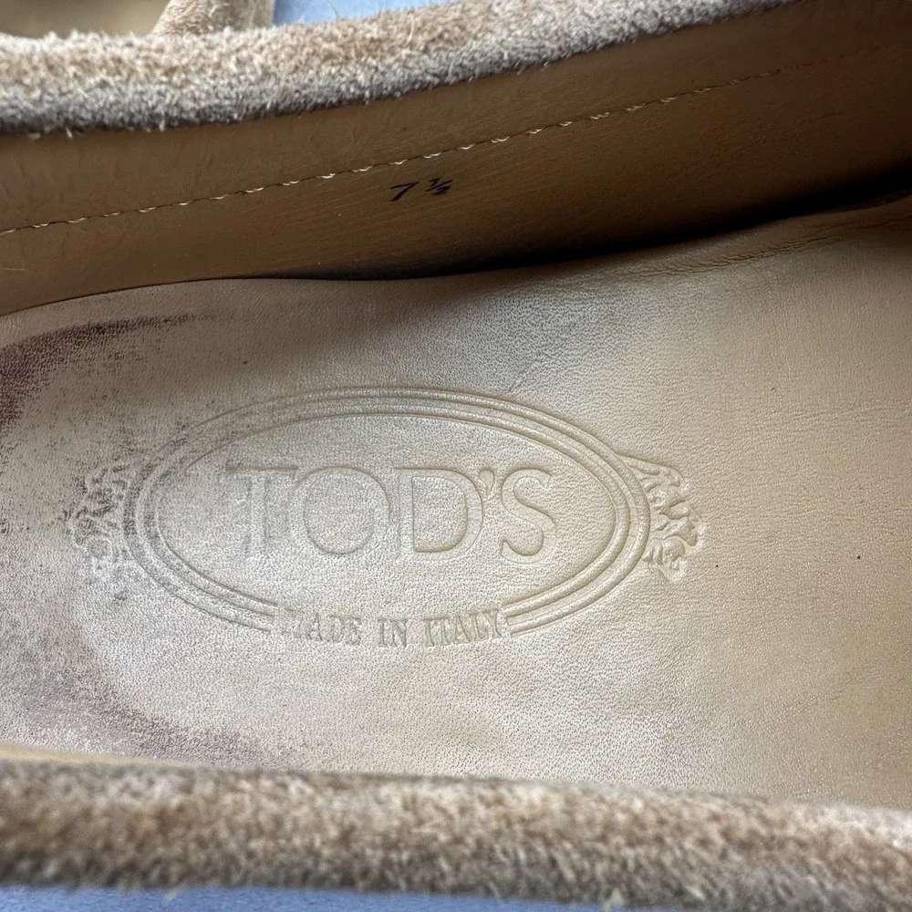 Mens 8.5 / UK 7.5 TOD'S Gommino Driving Loafers Brown Suede Moccasin Tods Shoes
