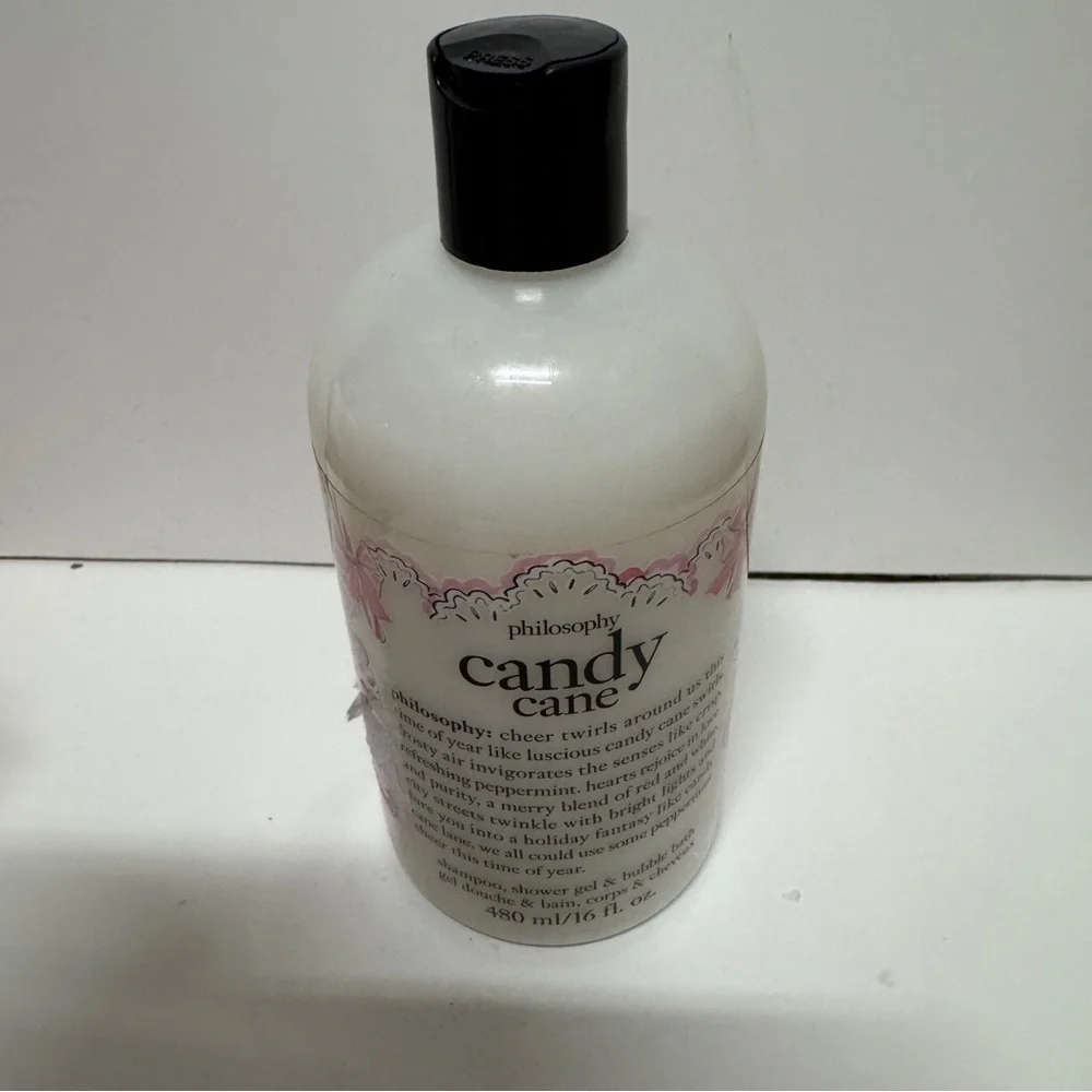 Philosophy Candy Cane Shampoo Shower Gel & Bubble Bath 16 OZ
