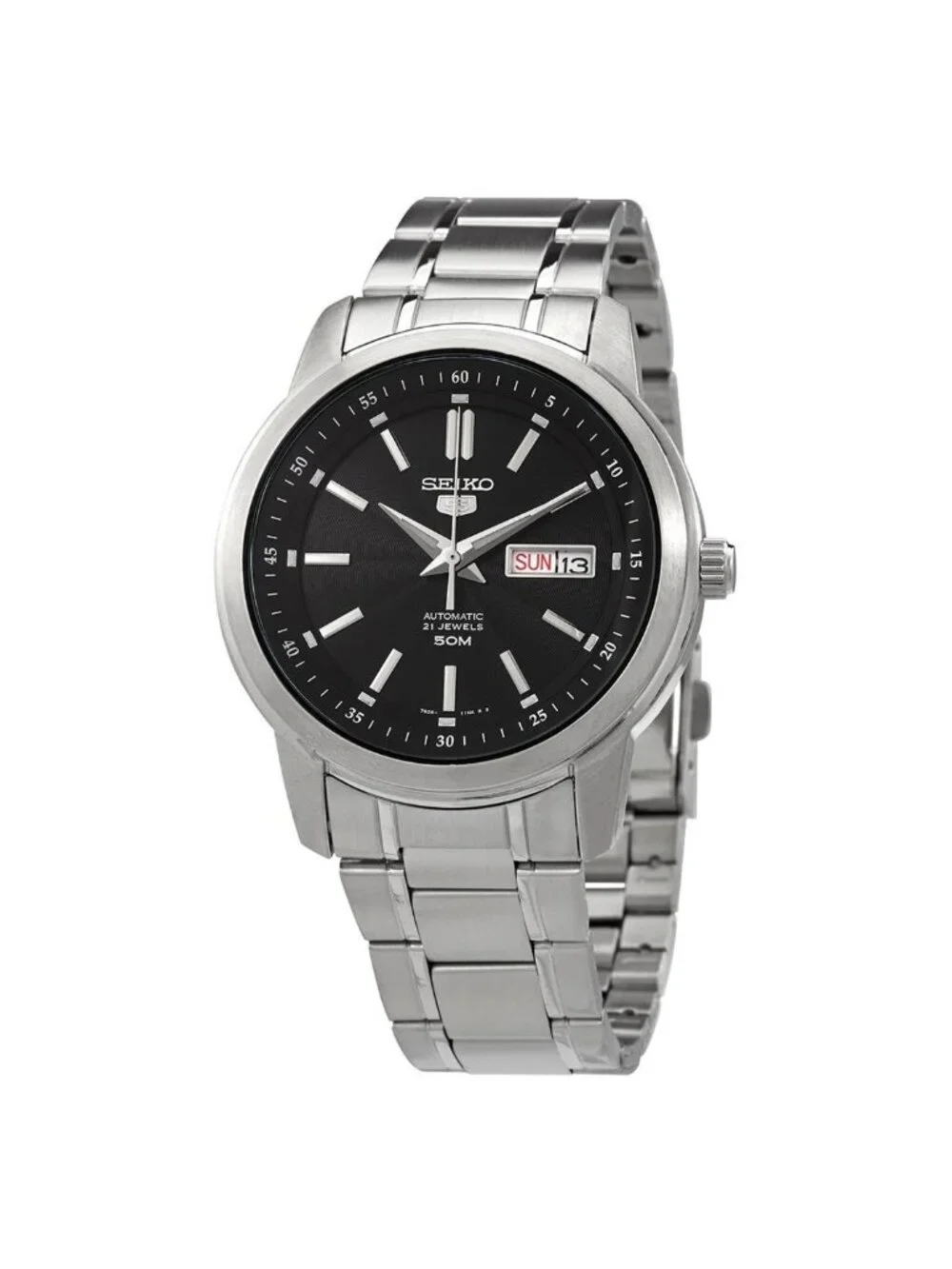NWT Seiko 5 Automatic Black Dial Men's Watch