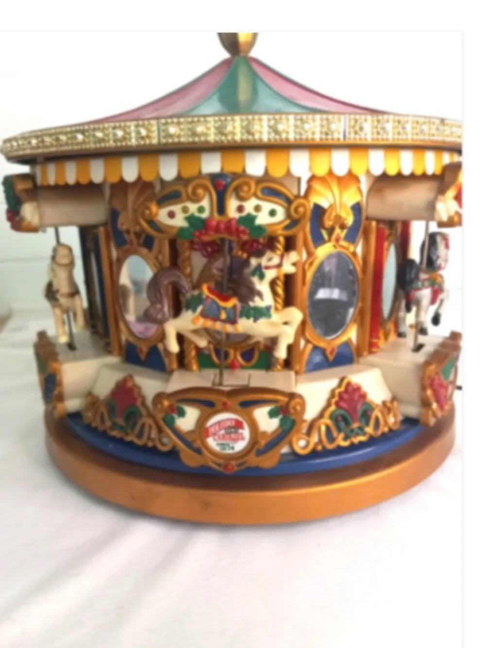 Mr Christmas 1994 Carousel Merry Go Round Animated Musical Lights Tested Works