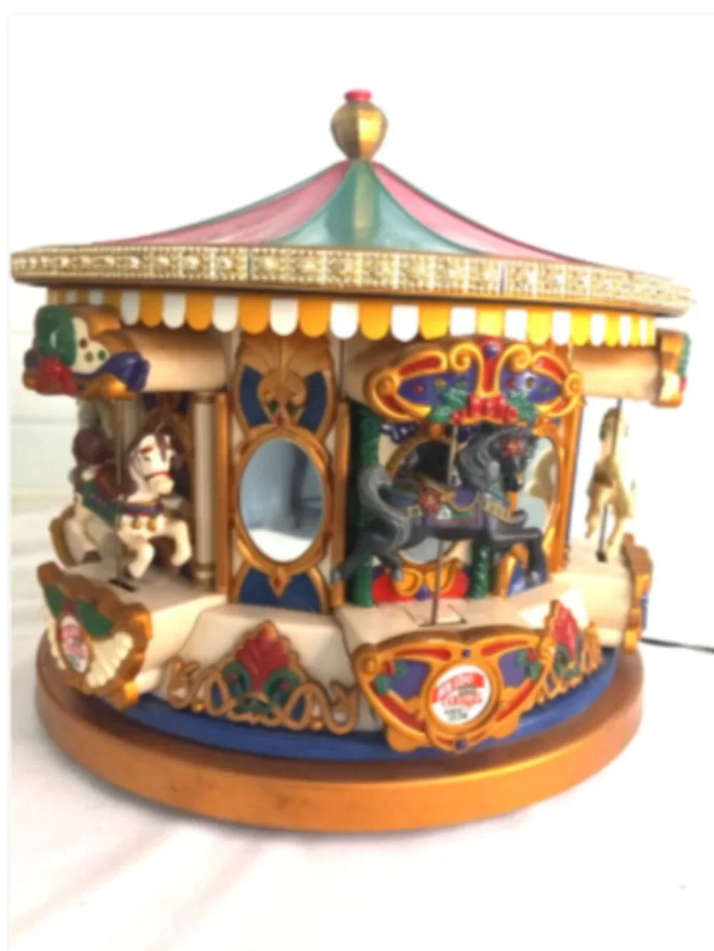 Mr Christmas 1994 Carousel Merry Go Round Animated Musical Lights Tested Works