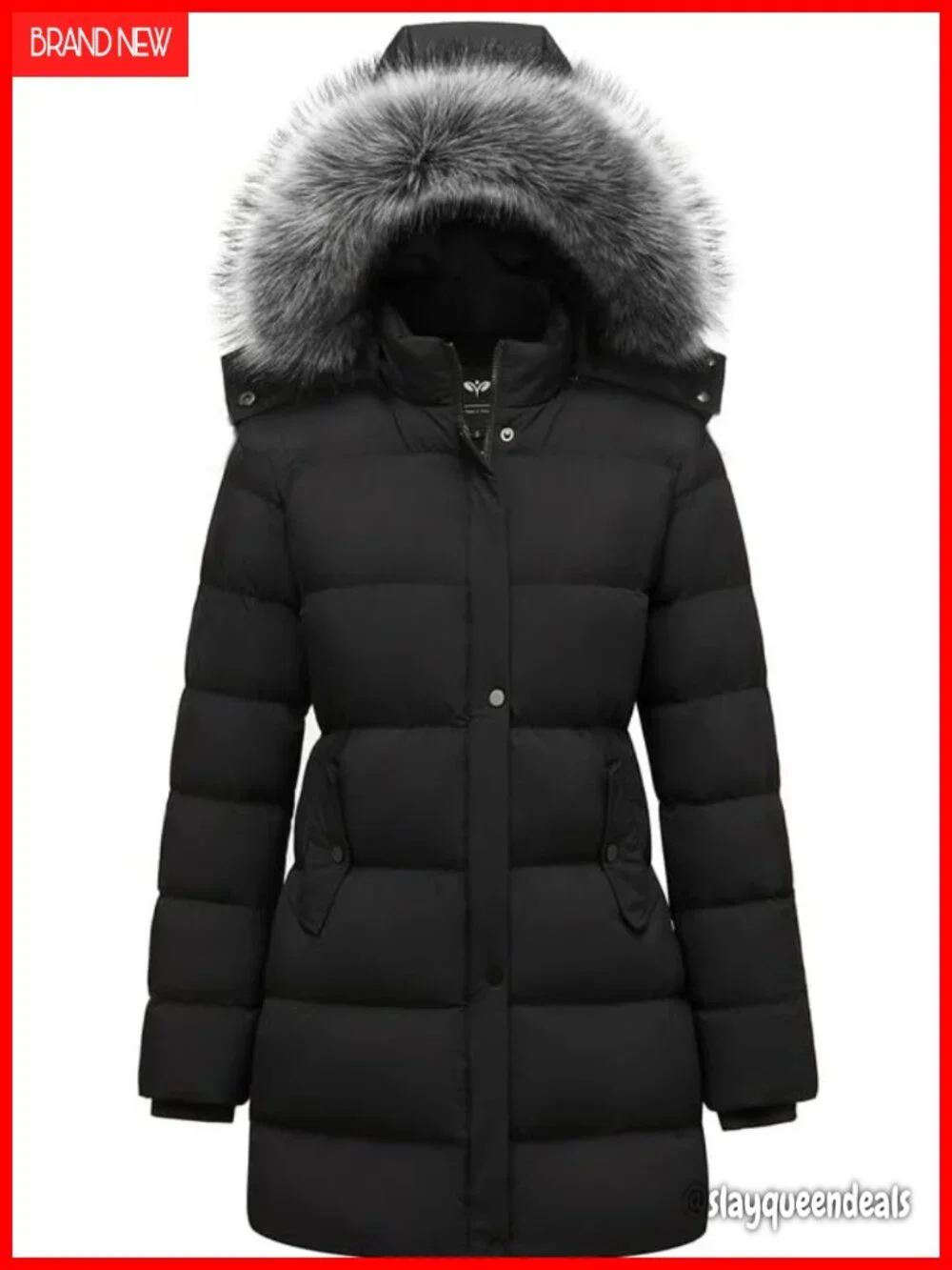 Women's Winter Thicken Puffer Coat with Removable Hood
