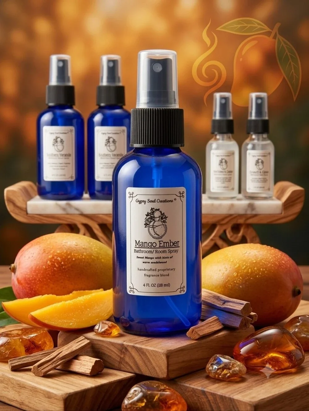 Handcrafted Concentrated Bathroom & Room Spray | 3 Artisan Scents