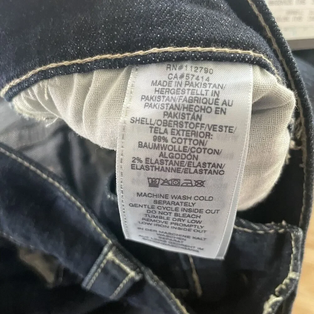 True Religion Shorts Ricky Denim Relaxed Straight‎ Flap Pockets Mens 36 New