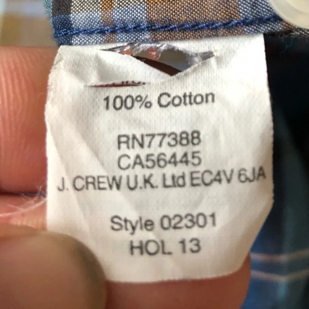 J. Crew crew tartan