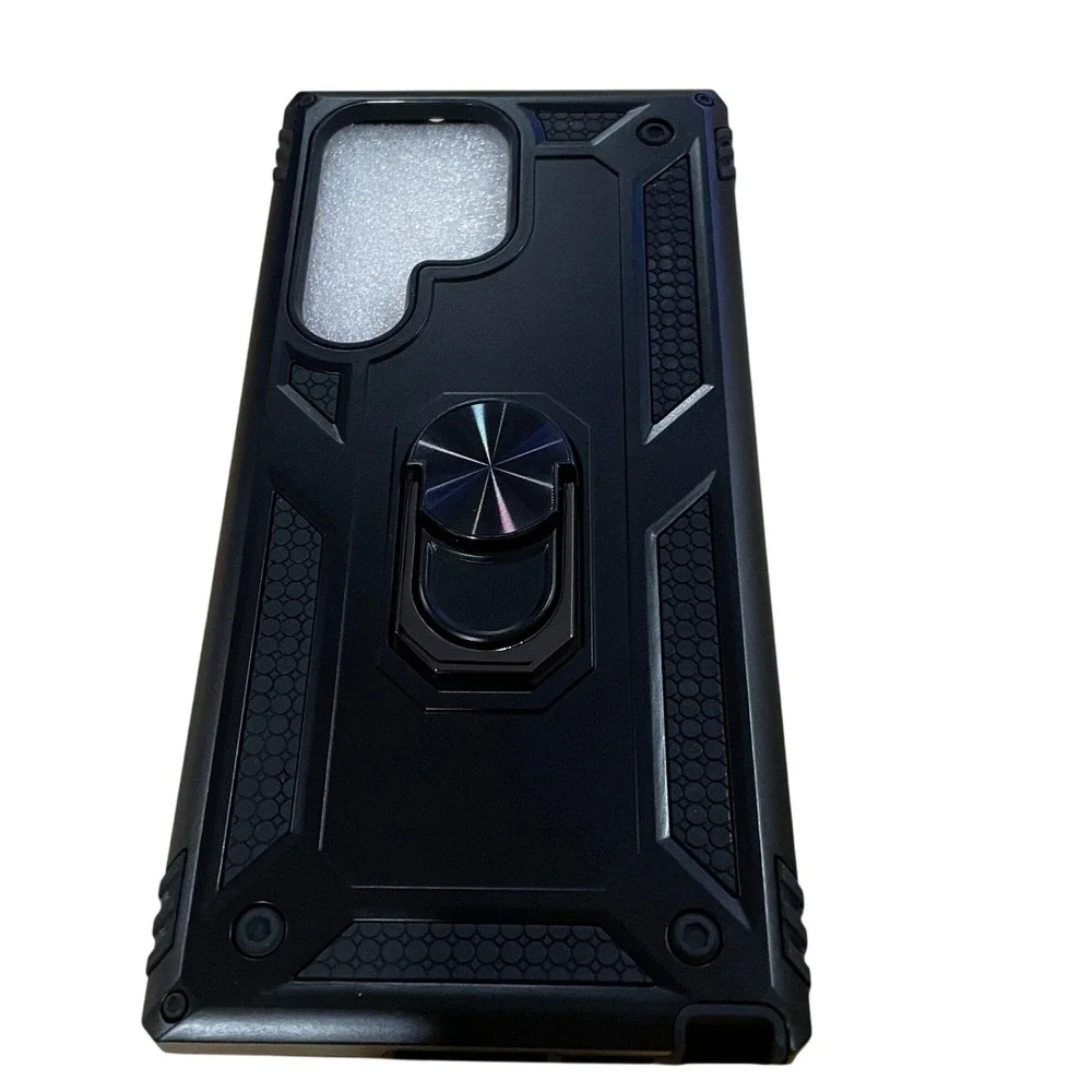 Vaki Cases for Samsung Galaxy S22 Ultra Ring‎ Kickstand Hard Black