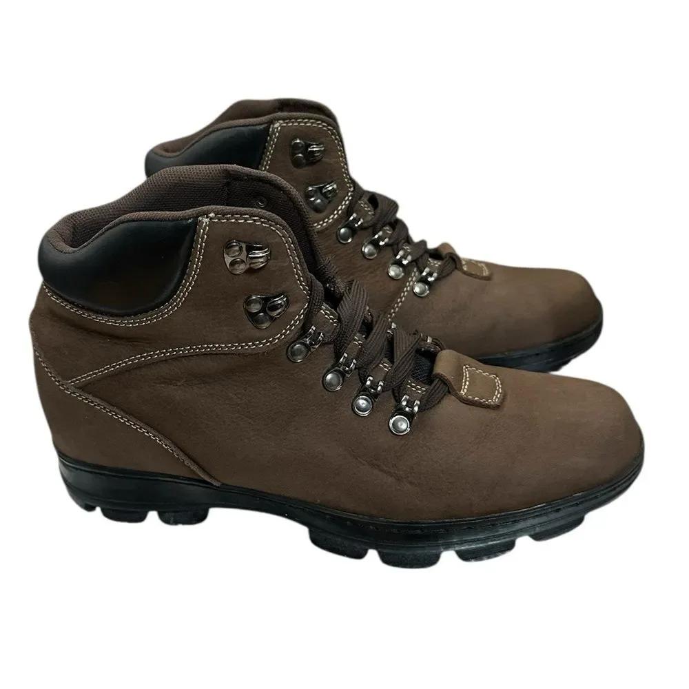 Calden Invisible Height Increasing Elevator Shoes Nubuck Khaki Brown Men’s 10