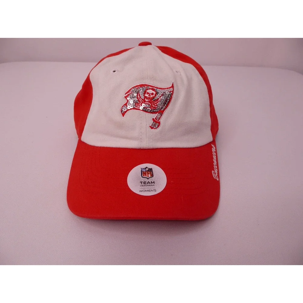 Team Headwear NFL Womens Tampa Bay Buccaneers Red White Baseball Hat Cap