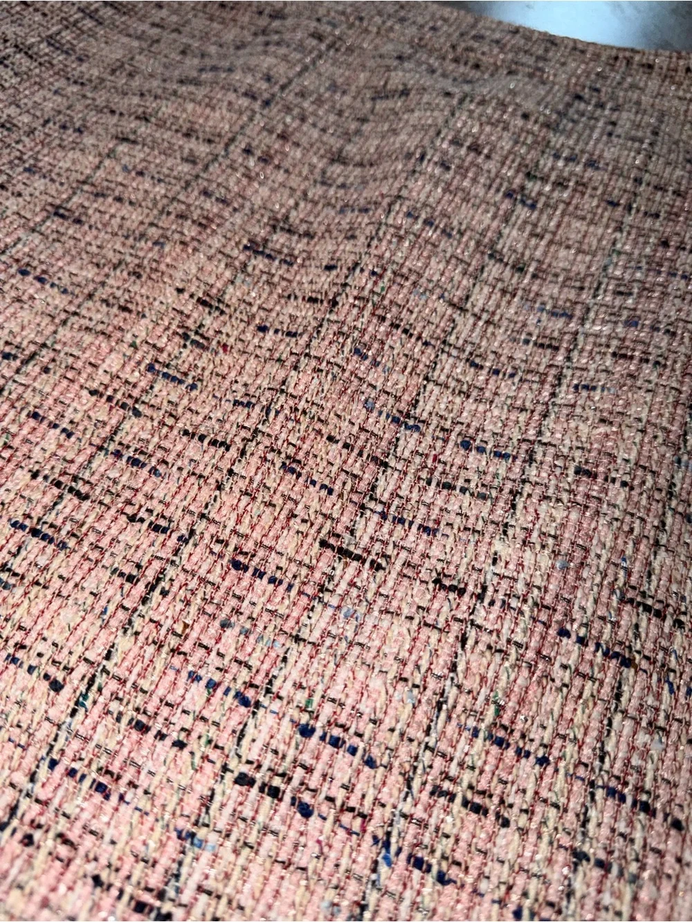 LOFT Pink Tweed Mini Skirt Size 6 Boucle Lined Career Classic Preppy