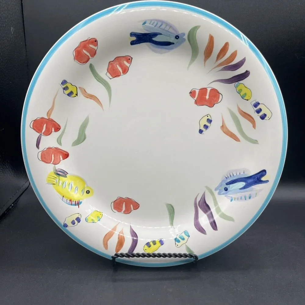 GOURMET EXPRESSIONS Seascape Fantasy Dinner Plate 10 3/4” Discontinued