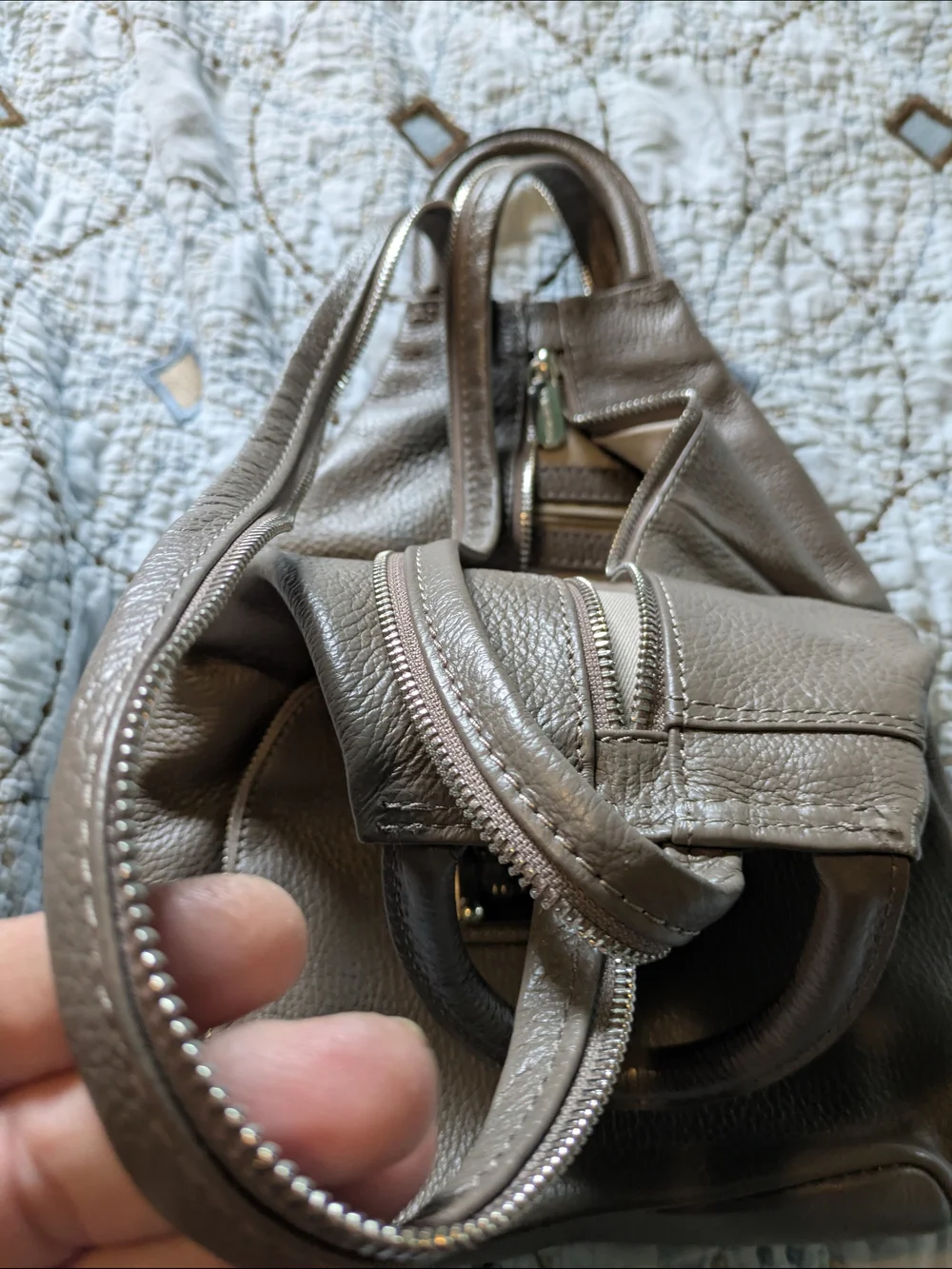 Valentina compact leather