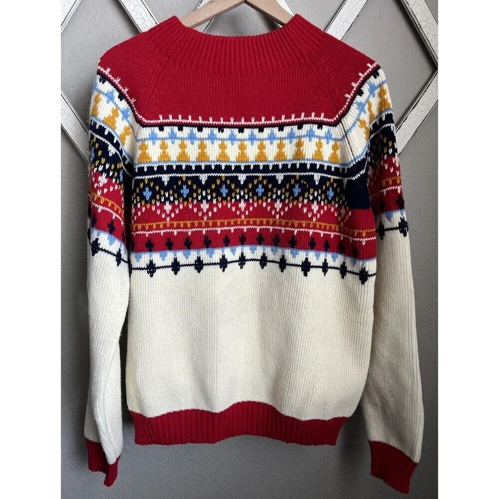 Vintage JCPenney Men's L Knit Acrylic Ski Sweater Mock Neck