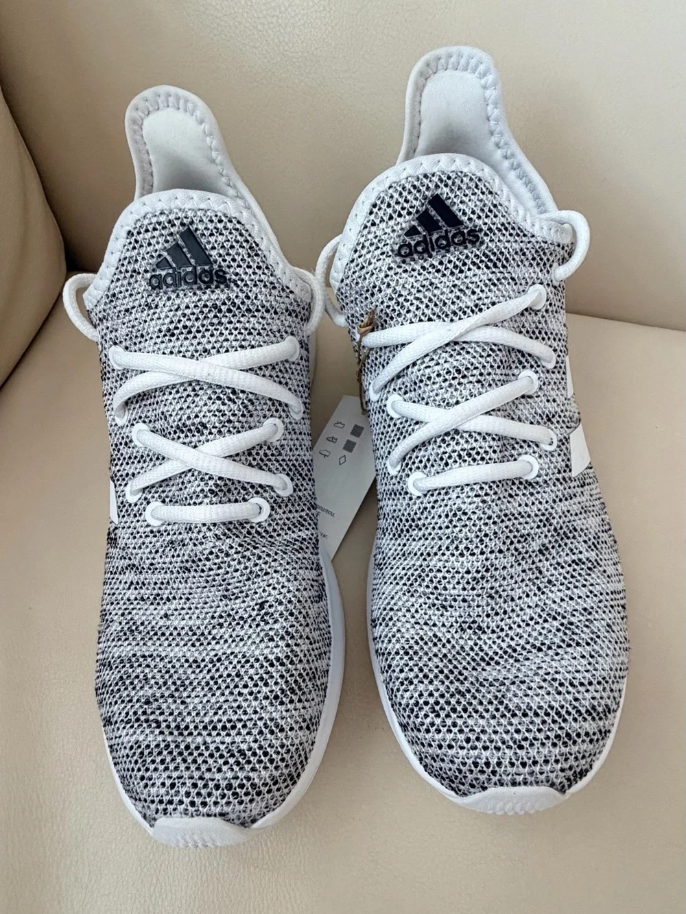 Adidas Cloudfoam Pure SPW Women Shoes Size 9 Grey White Running Sneakers IF3393