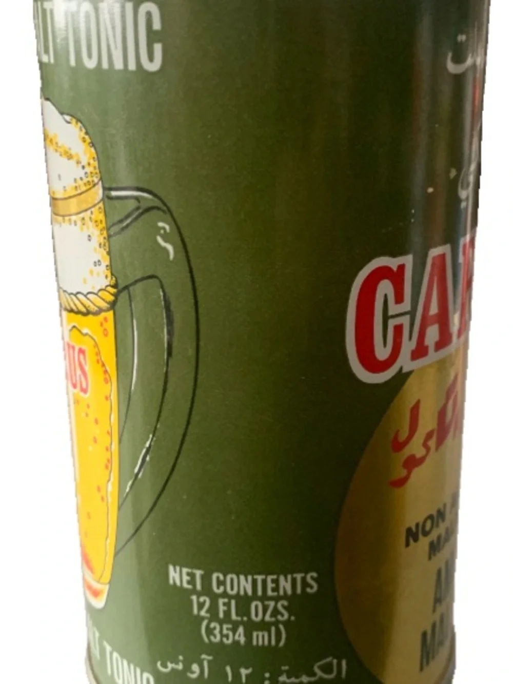 Vintage Beer Can Caprus American Malt Tonic Tab Empty For Export to Middle East