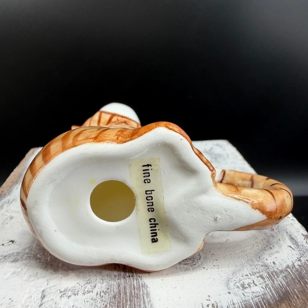 vintage bone China figurine charming orange