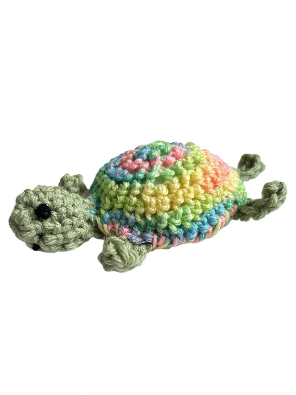 Handmade Rainbow Turtle Cat Toy Potent Organic Catnip Interactive Yarn Toy