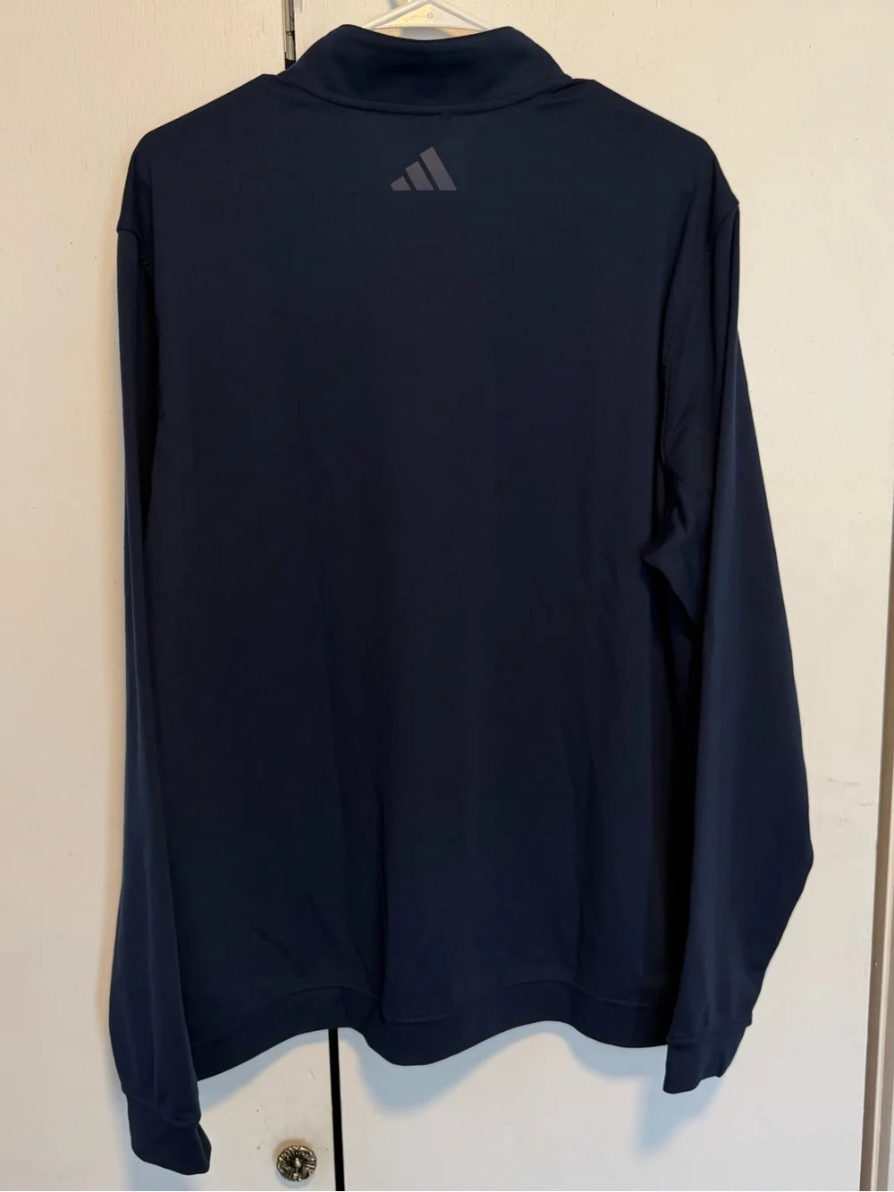 adidas Navy Long-Sleeve Quarter-Zip Pullover