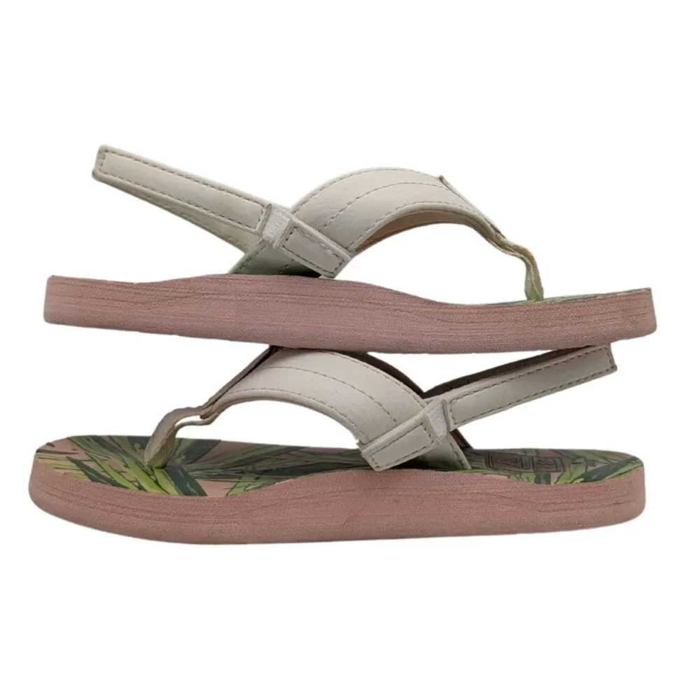 Reef Pink Palm Print Kids Ahi Sandal Size 9 Toddler