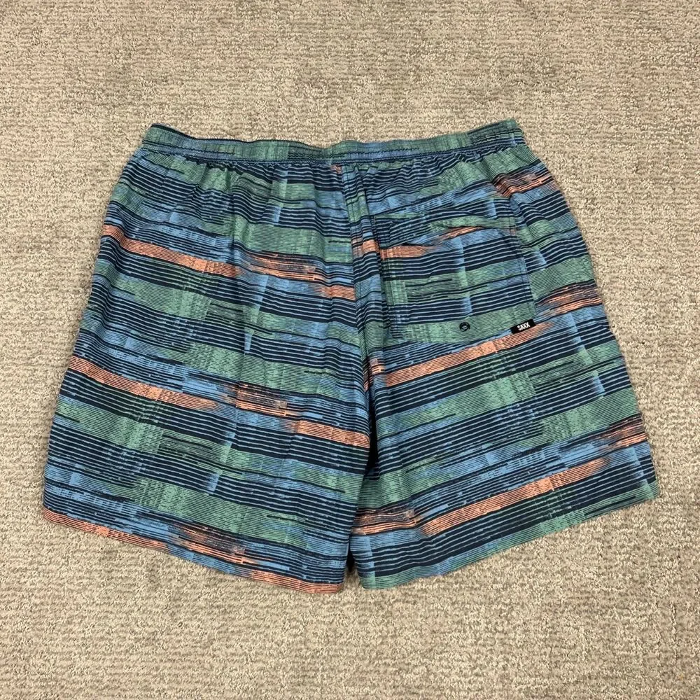 Saxx Cannonball 2In1 Shorts Trunks Mens XL Ballpark Pouch Pockets Blue Green