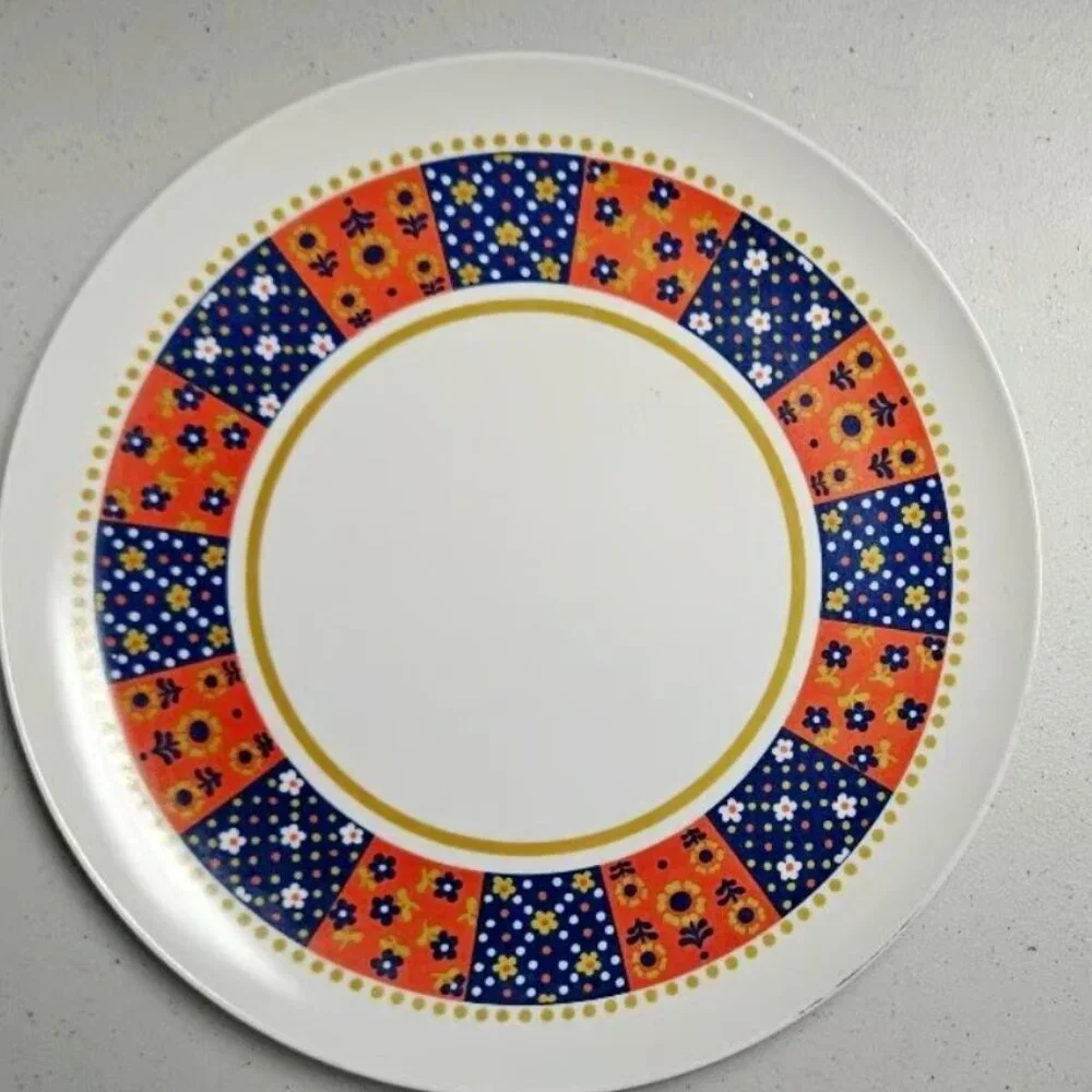 Vintage Oneida Floral Patchwork Plate