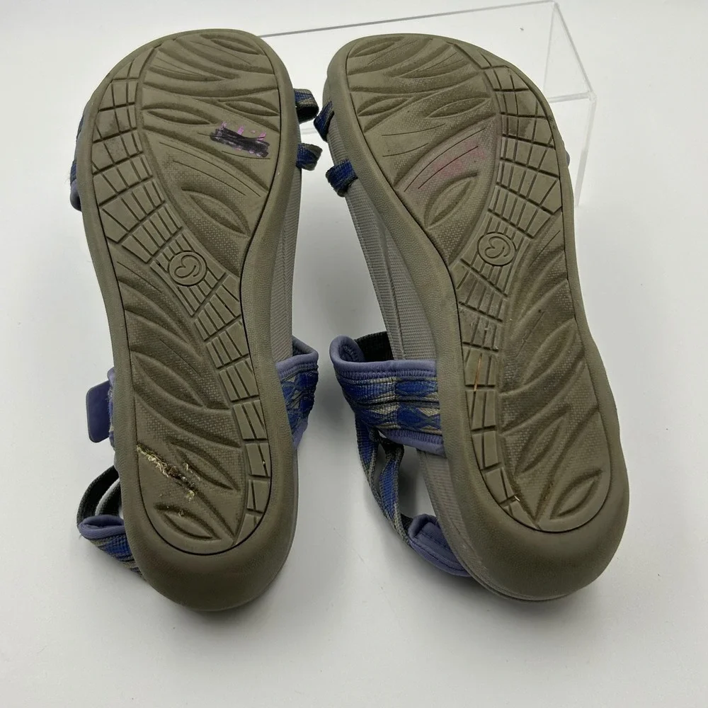 Baretraps‎ Sport Sandals Women 10 Blue Tan Strappy Rebound Comfort Gorpcore