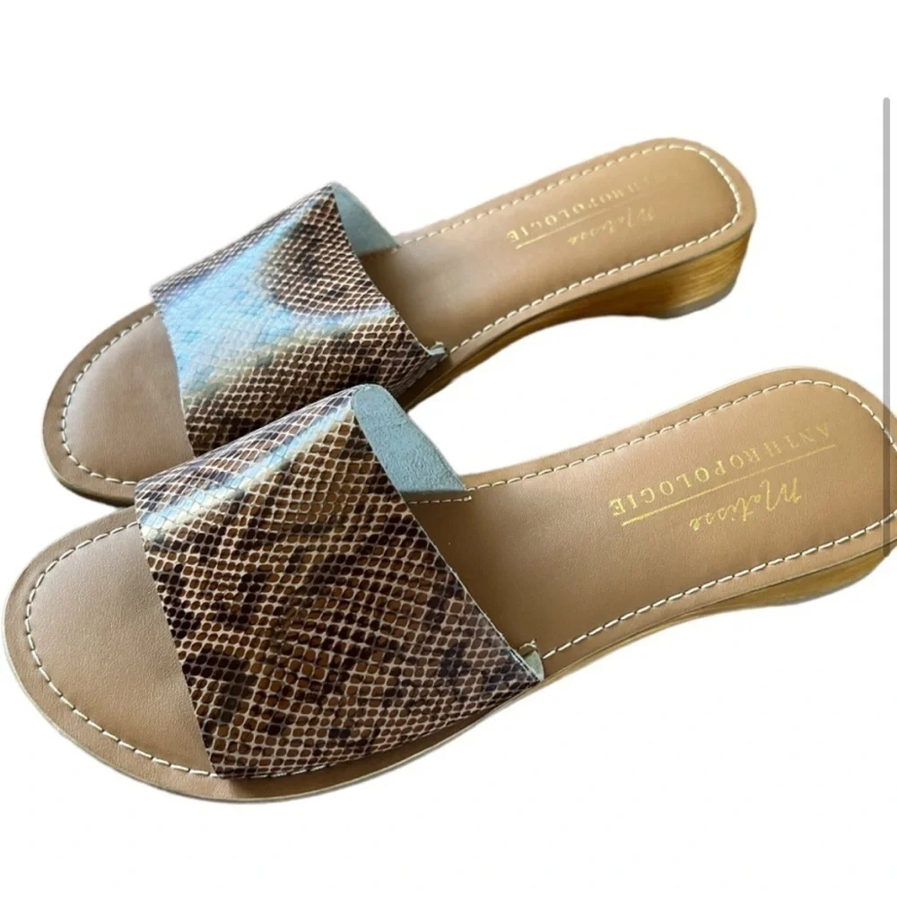 Anthropologie Matisse Faux Snakeskin Havana Sandals