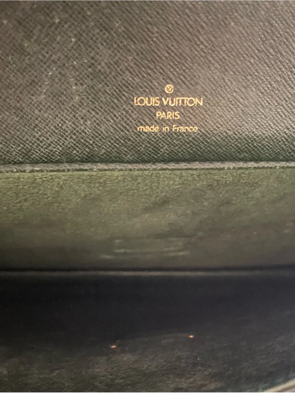 Louis Vuitton Green  Briefcase with Brass Lock