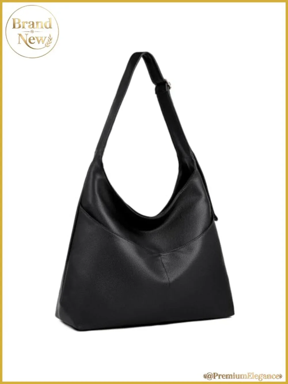 Vegan Leather Hobo Bag Large Slouchy Shoulder Bag with Zipper