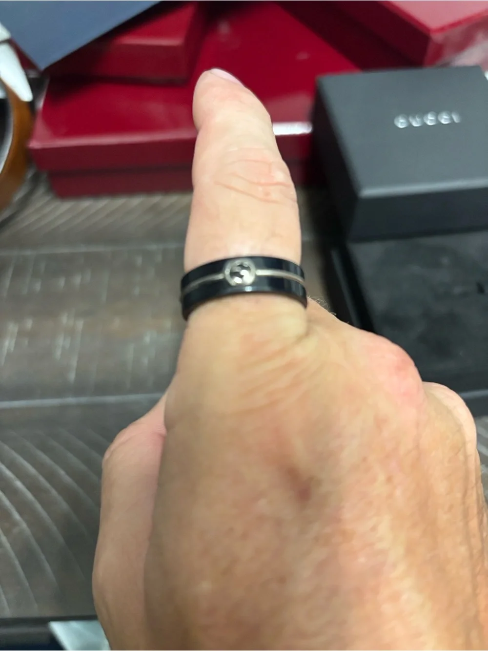 Gucci polished black