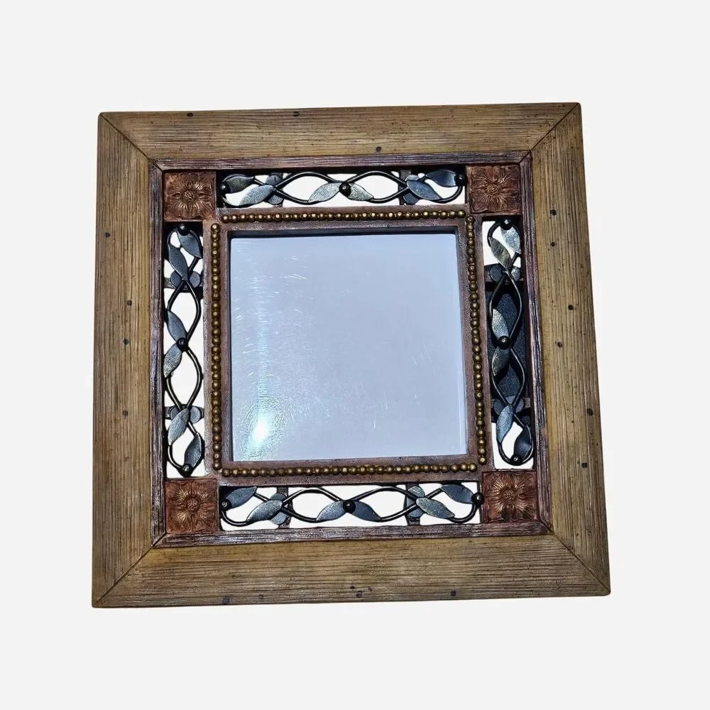 vintage cottagecore whimsigoth painted wooden metal frame